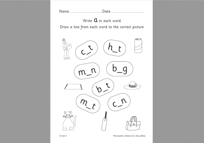 medial vowel a e i o u worksheet pack handwriting and