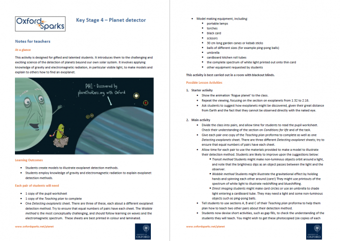 Ks4 Science Lesson Planet Detector Teachwire Teaching