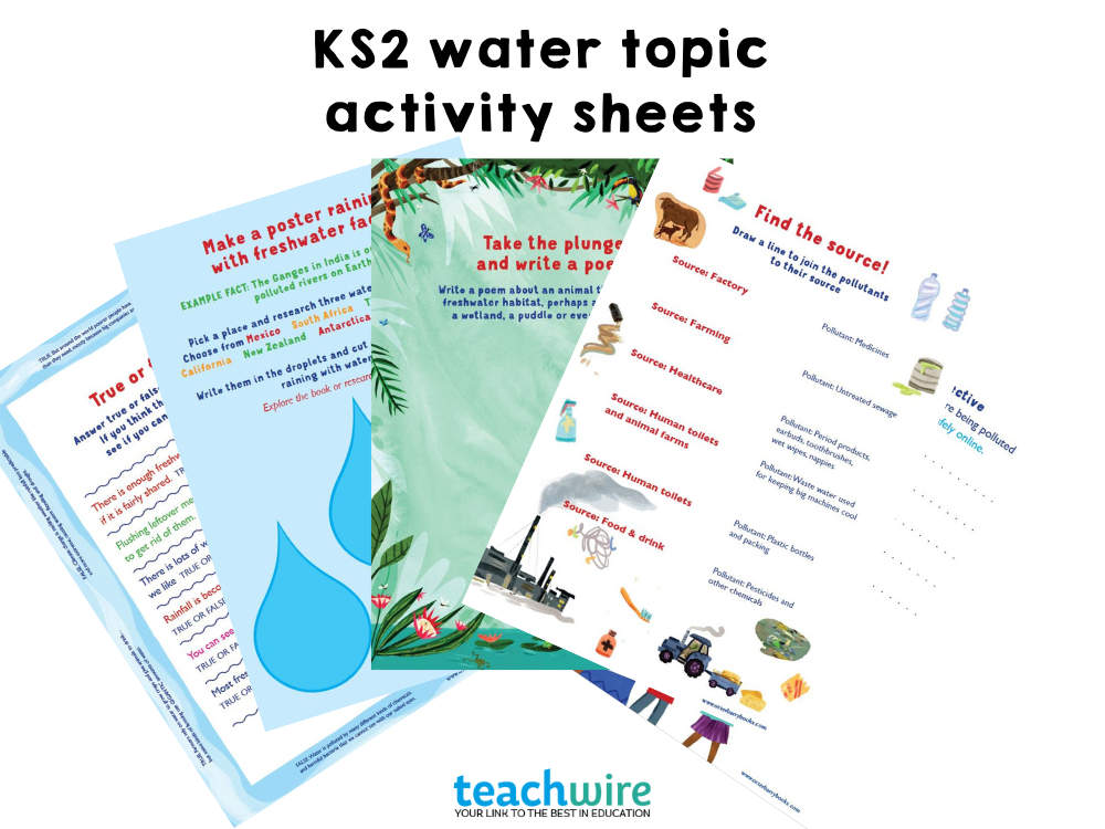 water ks2 activities for cross curricular learning