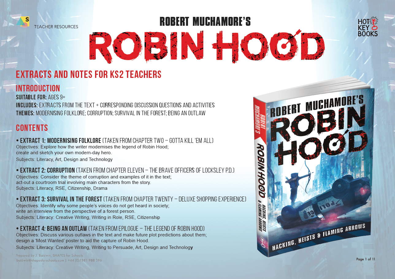 Robin Hood By Robert Muchamore Extracts And Notes For Ks2 Teachers Teachwire Teaching Resource