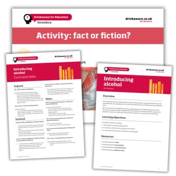 Alcohol KS3 PSHE lesson