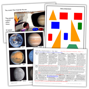 Space activities resources for EYFS