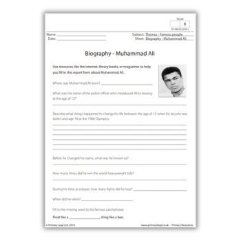 Biography KS2 resource