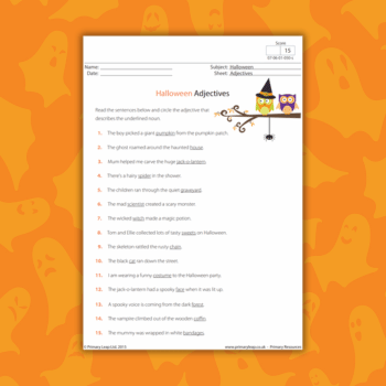 Halloween worksheets