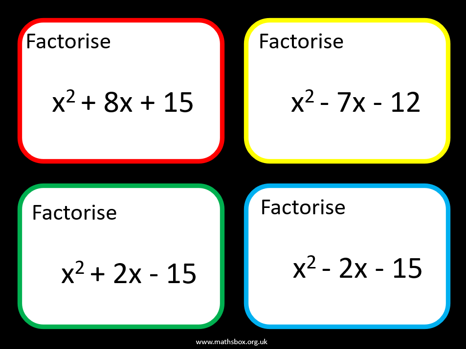 Factorising equations PowerPoint