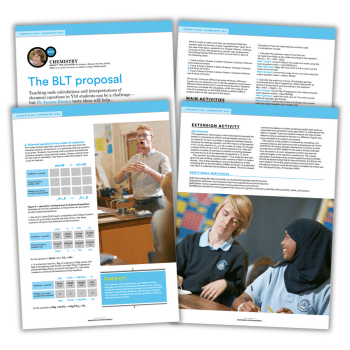 Moles chemistry GCSE BLT-themed lesson plan