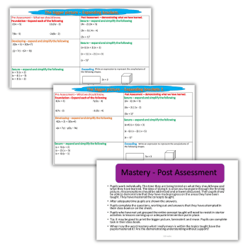 Expanding brackets algebra lesson