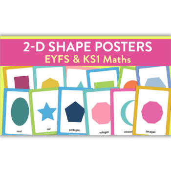 2d shapes poster set