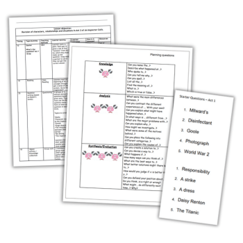 An Inspector Calls Act 2 resources