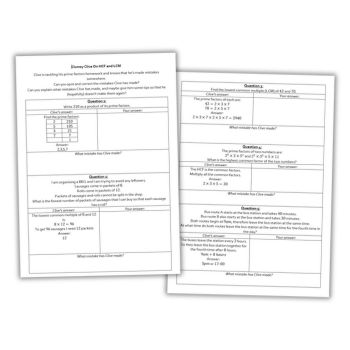 Prime factoring worksheet