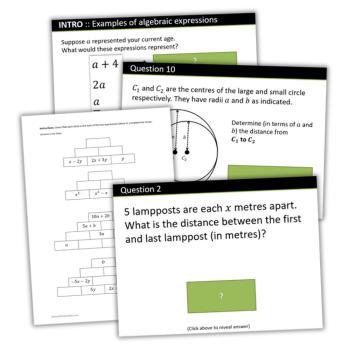 Algebra Year 7 resources