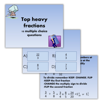 Multiplying and dividing fractions PowerPoint