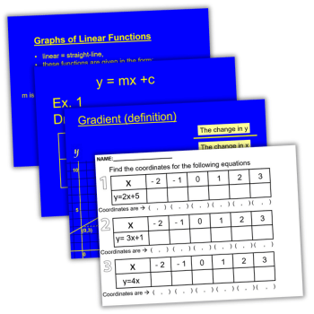 Straight line graphs PowerPoint