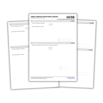 Simultaneous equations GCSE questions