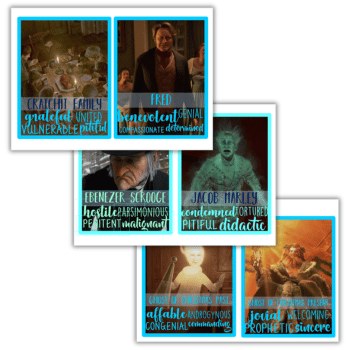 A Christmas Carol display – Vocabulary character posters