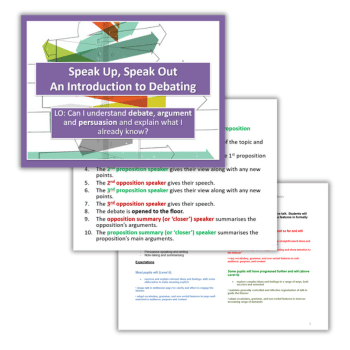 Debate lesson scheme of work