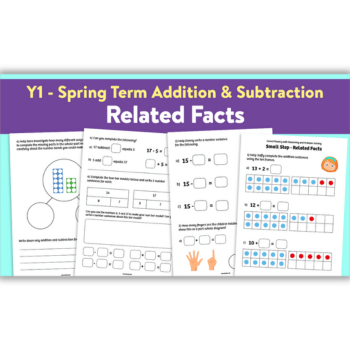 Related facts Year 1 addition and subtraction activities