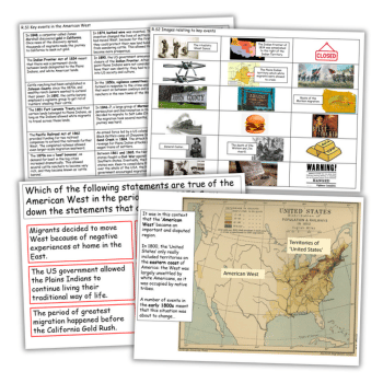 GCSE history American West historical overview resource