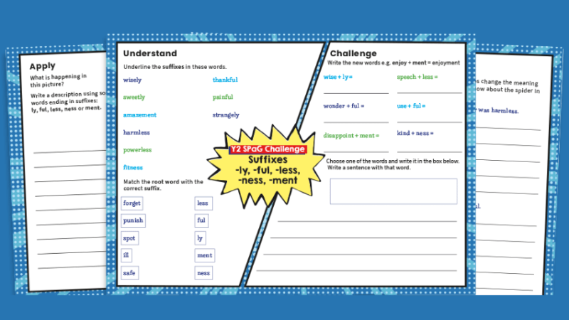 Suffixes Year 2 resources