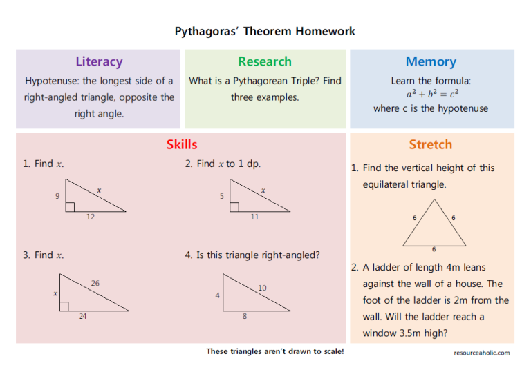 pret maths homework