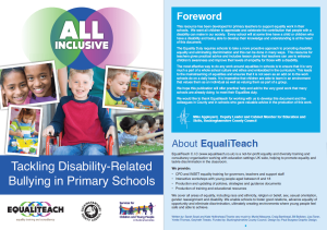 All Inclusive – Tackling Disability-Related Bullying in Primary Schools ...