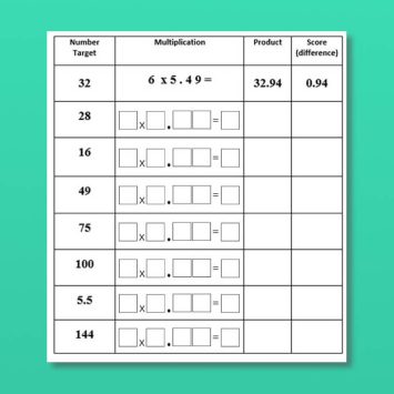 Worksheet on multiplication of decimals