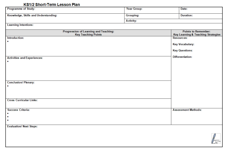 Lesson plan template downloads and advice for UK teachers - Teachwire