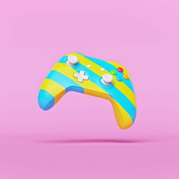 Colourful games controller, representing gamification in education