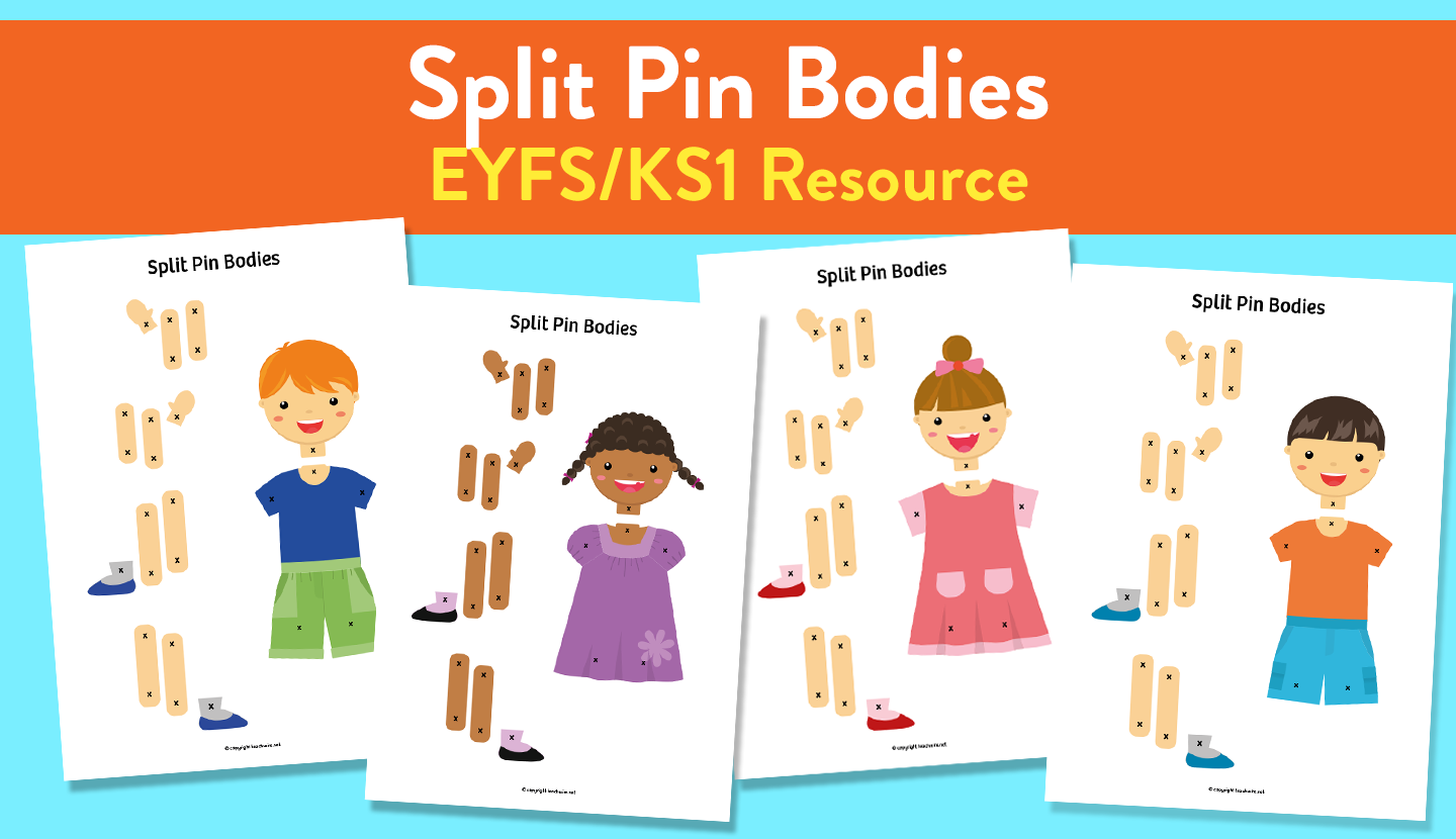 Split Pin Bodies Activity For Early Years And Ks1 Teachwire