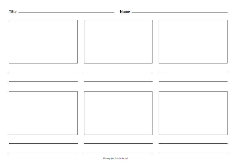 Blank Storyboard Templates – Various Portrait and Landscape Styles ...