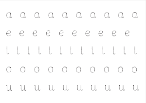 Vowels worksheet – Handwriting activity for Reception/KS1 - Teachwire