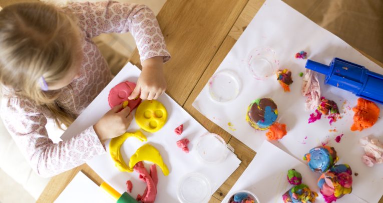 Learning and Exploring Through Play: Playdough Tool Painting
