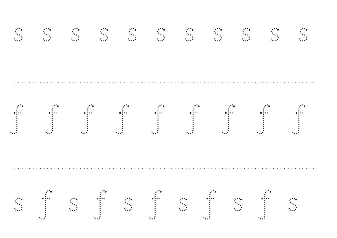 ‘s’ and ‘f’ Letter Formation Worksheet – Handwriting Practise for KS1 ...