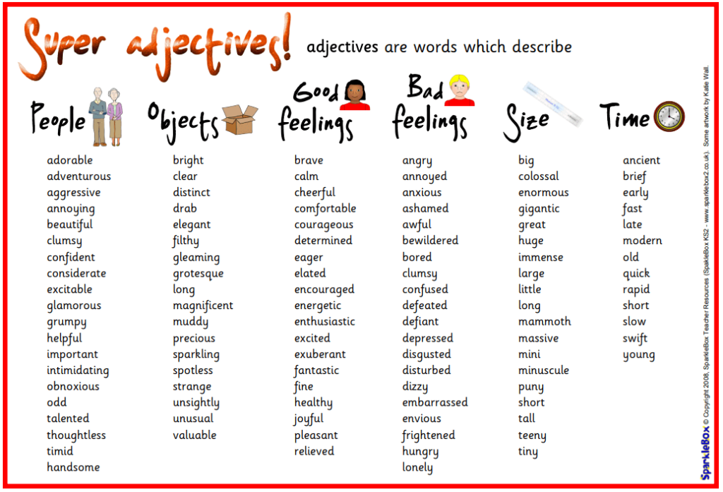 Adjectives 15 Of The Best Worksheets Games And Resources For KS1 And KS2 English Teachwire