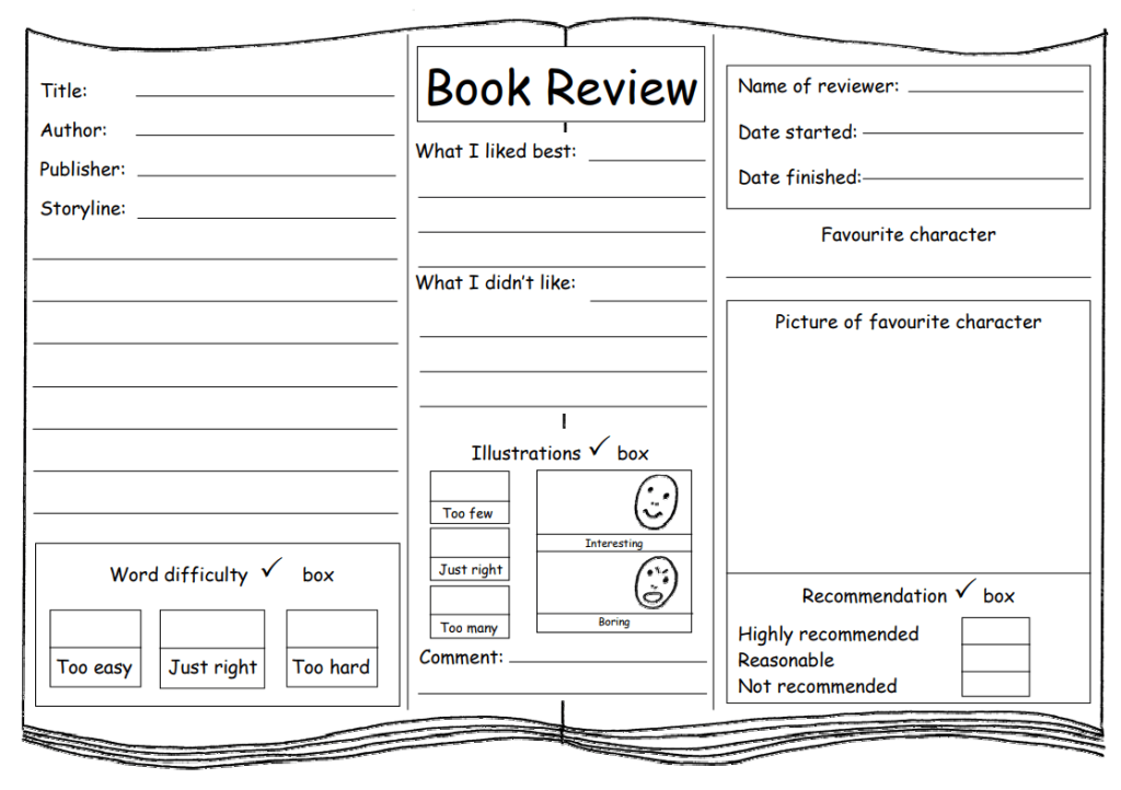 Book Review Template Free Printable Resources For KS1 KS2 Teachwire