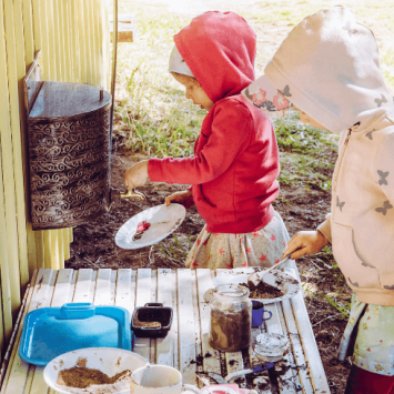 Children taking part in outdoor learning