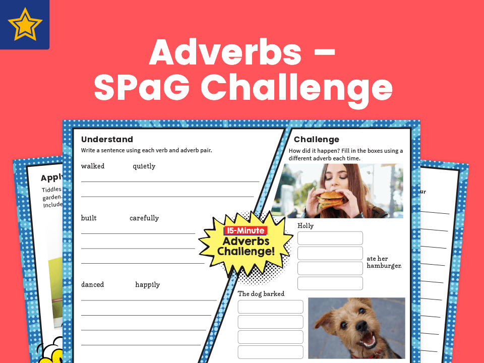 Adverbs SPaG challenge resource