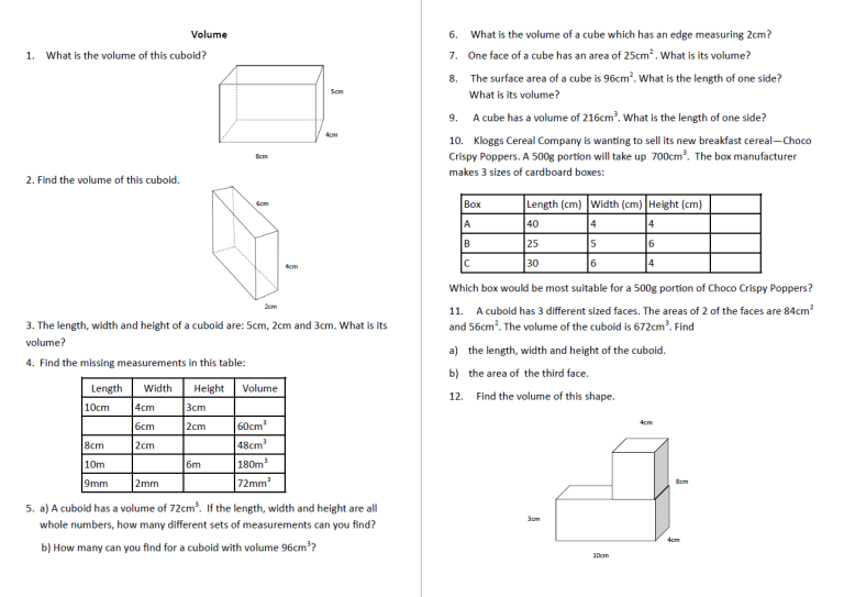 7 of the best volume and capacity worksheets and resources for KS1 and ...