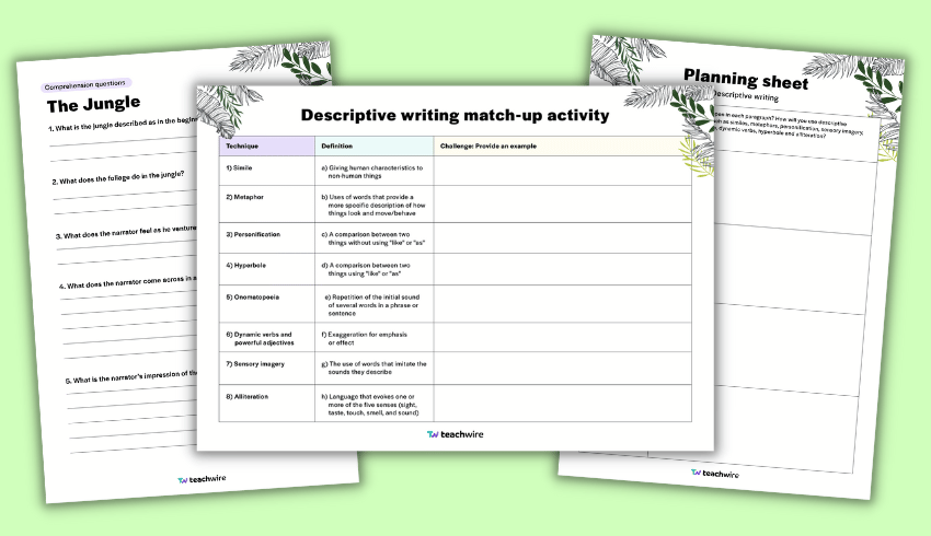 tes resources creative writing