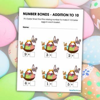 Easter maths worksheet