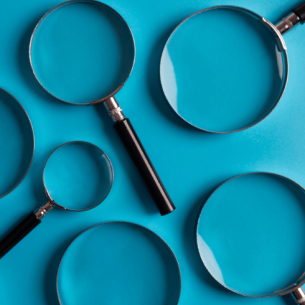 Magnifying glasses, representing Ofsted inspections