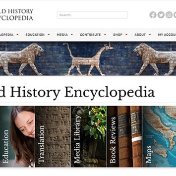 A screenshot of the World History Encyclopedia website