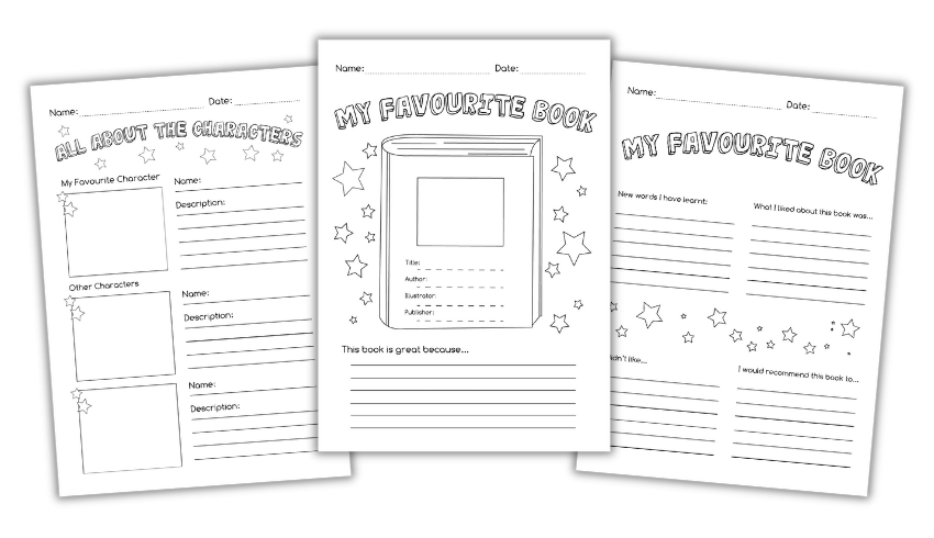 book review template for primary students