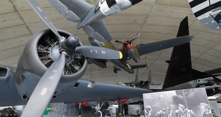 World War 2 Aircraft on display at IWM Duxford