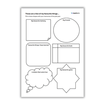 End of year reflection worksheet