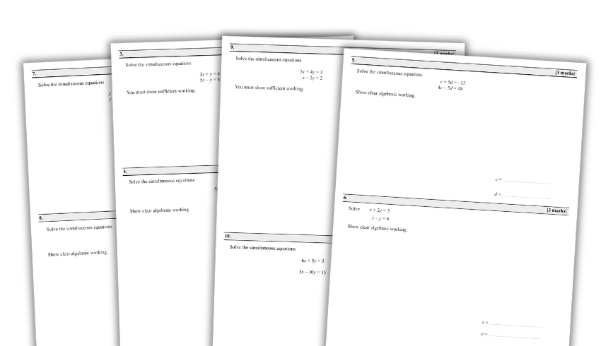 GCSE 9-1 exam question practice