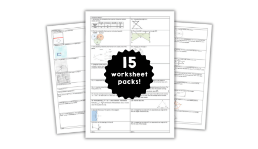 GCSE maths worksheets