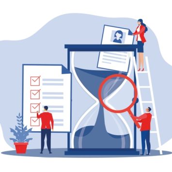 Abstract illustration showing administrators and documentation to convey impression of Prevent guidance