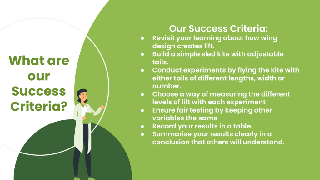 Pause and reflect - success criteria slide