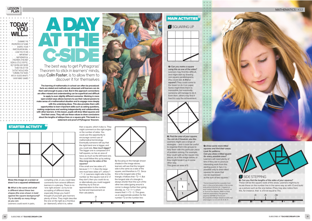 Pythagoras Theorum maths lesson